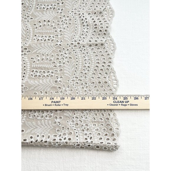 Tribal Jeans Women’s Embroidered Eyelet Blouse Size‎ M  Feminine Summer Oatmeal - Picture 8 of 8